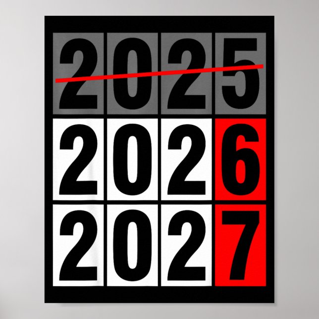 Affiche Bonne année 2026 à venir bientôt 2027 67 Meme Six  (Devant)