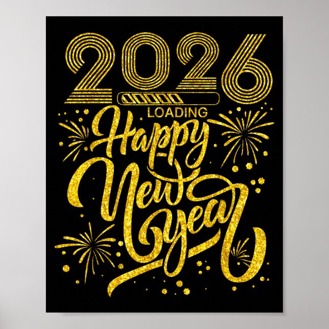 Affiche Bonne année 2026 Nouvel An drôle Soirée du Nouvel  (Devant)