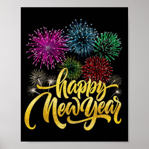 Affiche Bonne année 2026 Nouvel An Eve Party compte à rebo