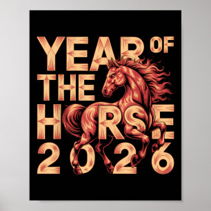 Affiche Bonne Année Chinoise Du Cheval 2026 Lunar Zod
