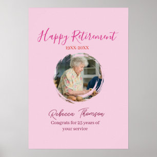 Affiche Bonne année de retraite nom cercle photo retraité