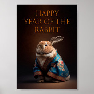 Affiche Bonne année du lapin