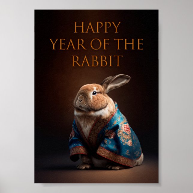 Affiche Bonne année du lapin (Devant)