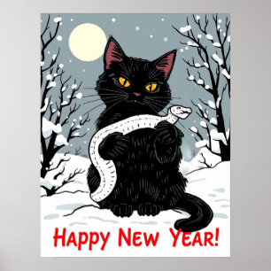 Affiche Bonne année du serpent
