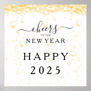 Affiche Bonne année élégante 2025