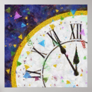 Affiche Bonne année en arrière-plan