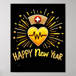 Affiche Bonne année infirmière