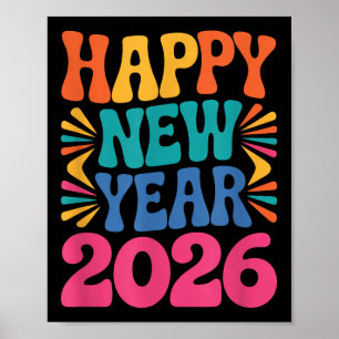 Affiche Bonne année rétro 2026