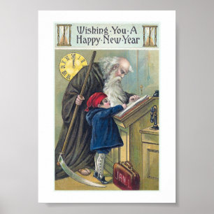 Affiche "Bonne année" Vintage