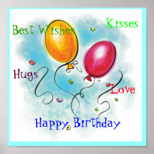 Affiche Bonne carte d'anniversaire