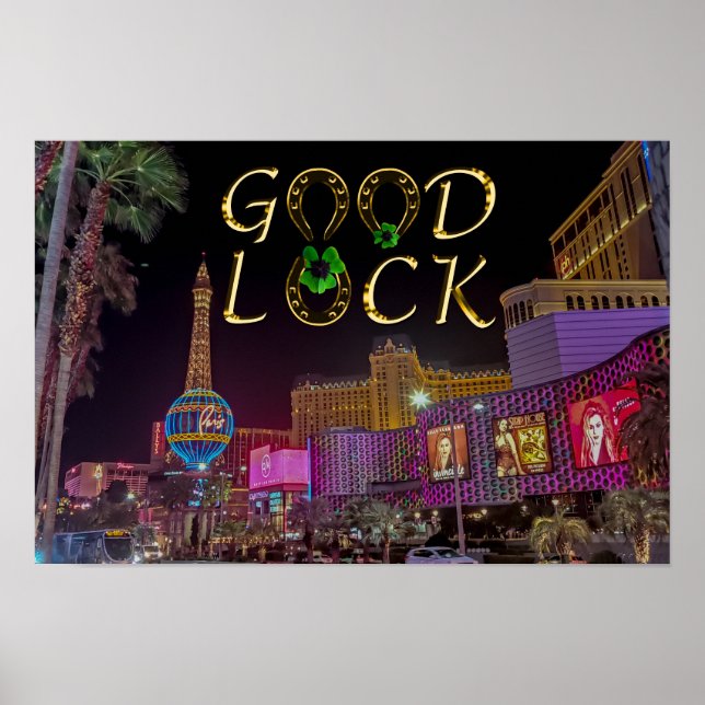 Affiche Bonne Chance à Vegas. (Devant)