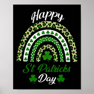 Affiche Bonne chance Jour de la Saint Patrick Rainbow Jour