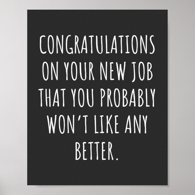 Affiche Bonne chance pour le nouveau poste (Devant)