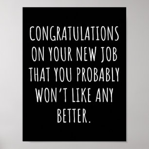 Affiche Bonne chance pour le nouveau poste