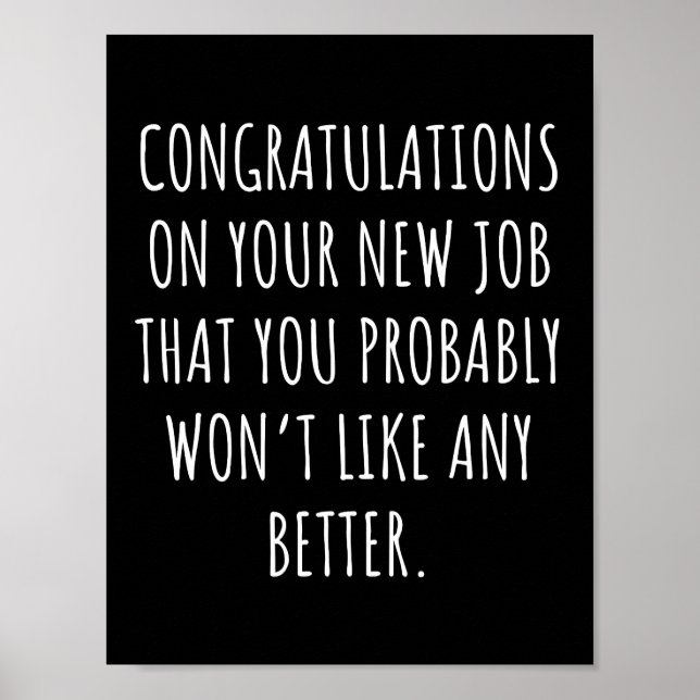 Affiche Bonne chance pour le nouveau poste (Devant)