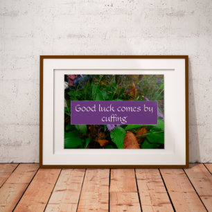 Affiche Bonne chance vient en bouffonnant en disant affich