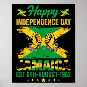 Affiche Bonne fête de l'indépendance Jamaïque 1962 Jamaïca