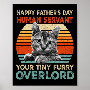 Affiche Bonne Fête des pères Serviteur Humain Votre Minusc