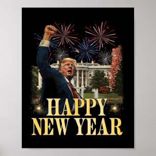 Affiche Bonne fête du Nouvel An 2025 Trump 2024 Prenez l'A