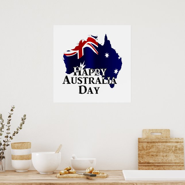 Affiche Bonne fête nationale australienne (Cuisine)