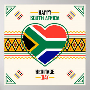 Affiche Bonne Journée du patrimoine de l'Afrique du Sud