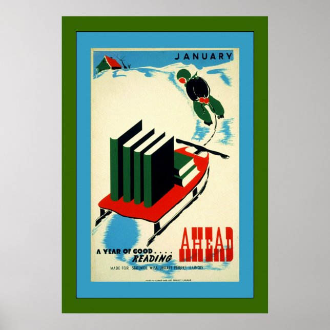 Affiche Bonne lecture à l'avance ~ Publicité Vintage (Devant)