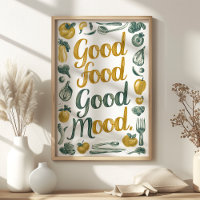 Bonne nourriture bonne humeur Cuisine verte et jau