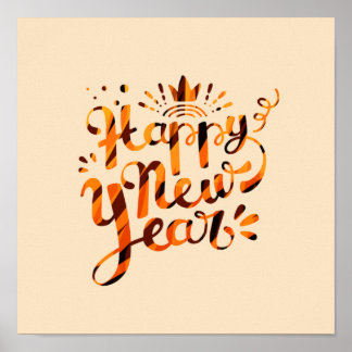 Affiche Bonne nouvelle année de tigre