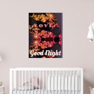 Affiche Bonne Nuit Je T'Aime Beaux Rêves