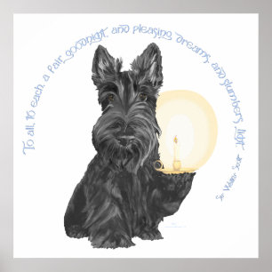 Affiche Bonne nuit Scottish Terrier