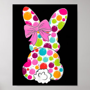 Affiche Bonne Pâques mignonne lapin lapin Ados Filles Enfa