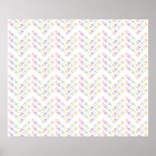 Affiche Bonne Pâques Zig Zag Motif