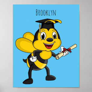Affiche Bonne remise des diplômes des abeilles