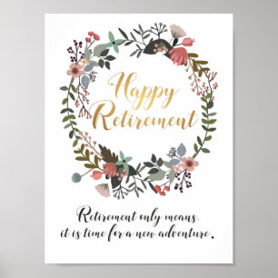Affiche Bonne retraite Félicitations voeux Cadeau
