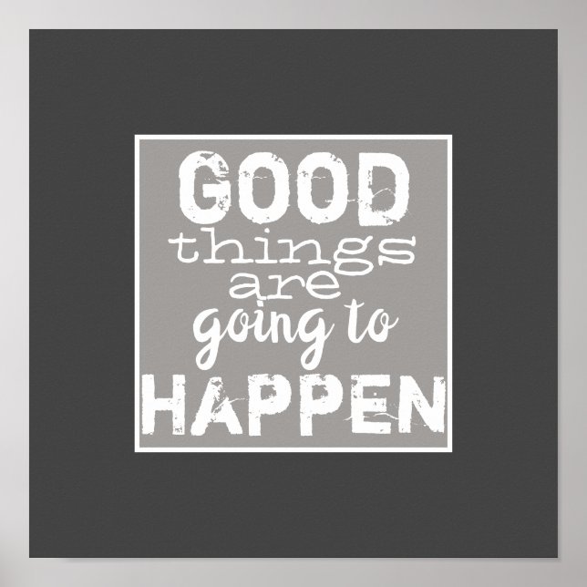 Affiche bonnes choses citent gris et blanc (Devant)