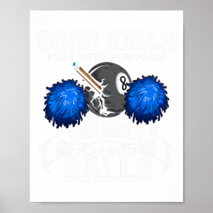 Affiche Bonnes filles D Joueur de billard Billard Drôle