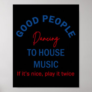 Affiche Bonnes Personnes Dansant À La Maison Musique