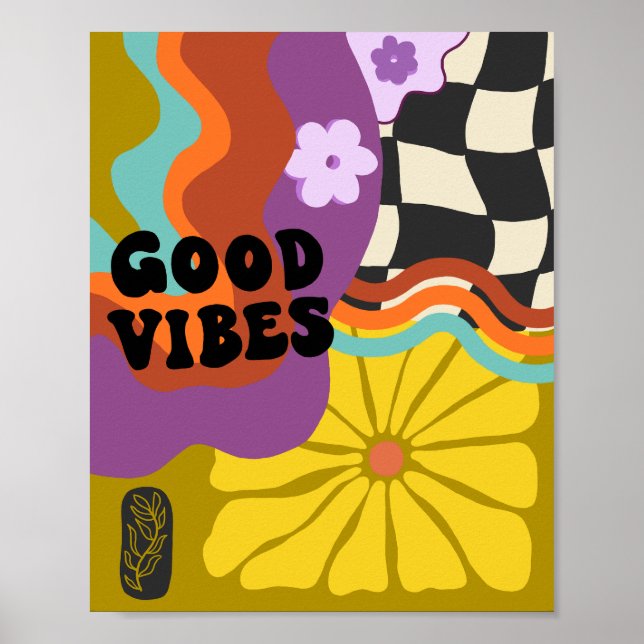 Affiche Bonnes Vibrations - Jours Rétro (Devant)