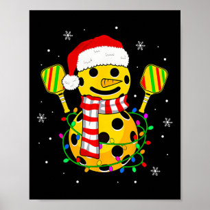 Affiche Bonnet de Père Noël Bonhomme de Neige Cadeaux pour