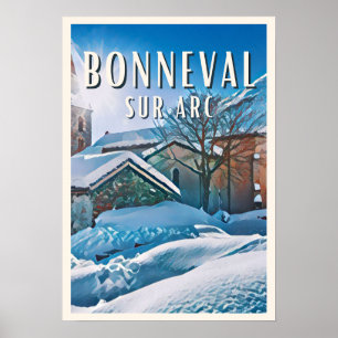 Affiche Bonneval sur Arc Station de ski
