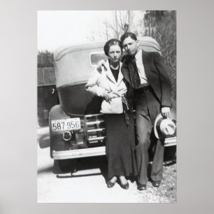 AFFICHE BONNIE & CLYDE - TEXAS OUTLAWS 1933