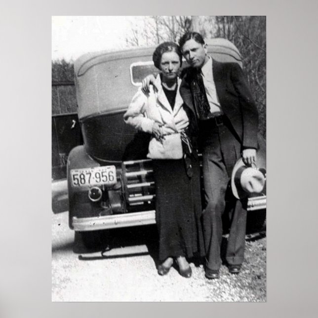 Affiche Bonnie Parker et Clyde Barrow 1933 (Devant)