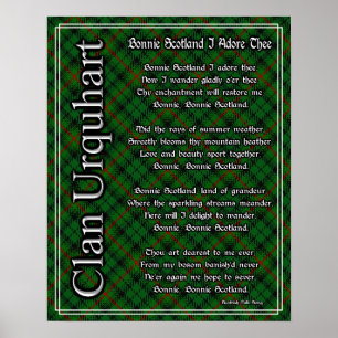 Affiche Bonnie Scotland Je Adore Le Clan Urquhart Tartan
