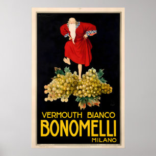 Affiche Bonomelli Vermouth Bianco par Archille Mauzan Nour