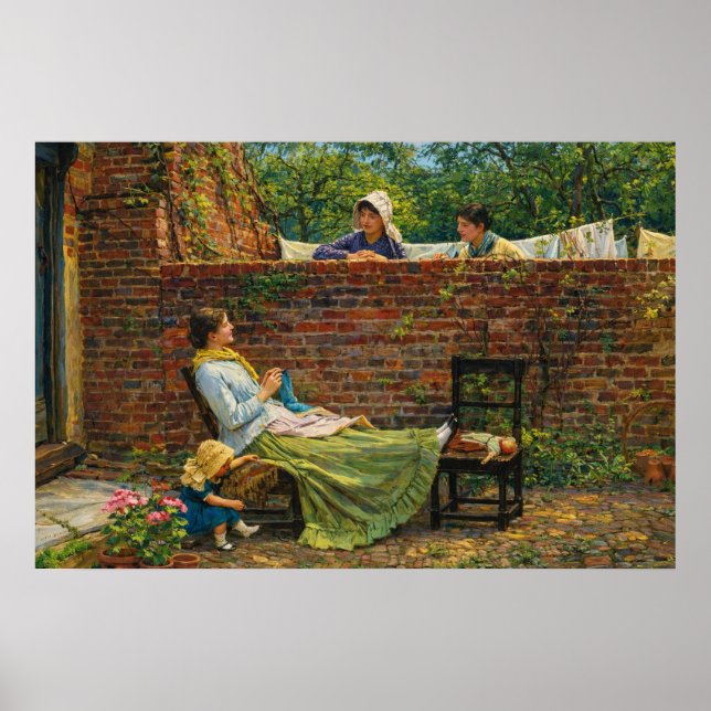 Affiche Bons voisins par John William Waterhouse (Devant)