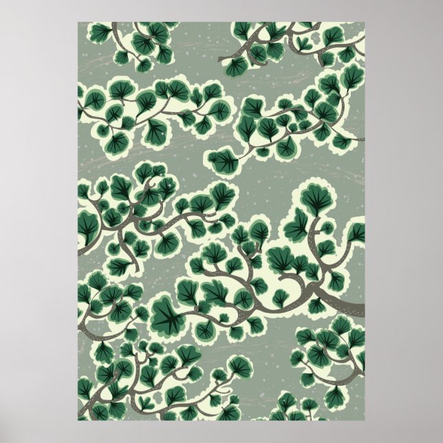 Affiche Bonsai Tree Pattern (Devant)