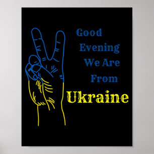 Affiche Bonsoir nous sommes d'Ukraine Nation Ukrainienne