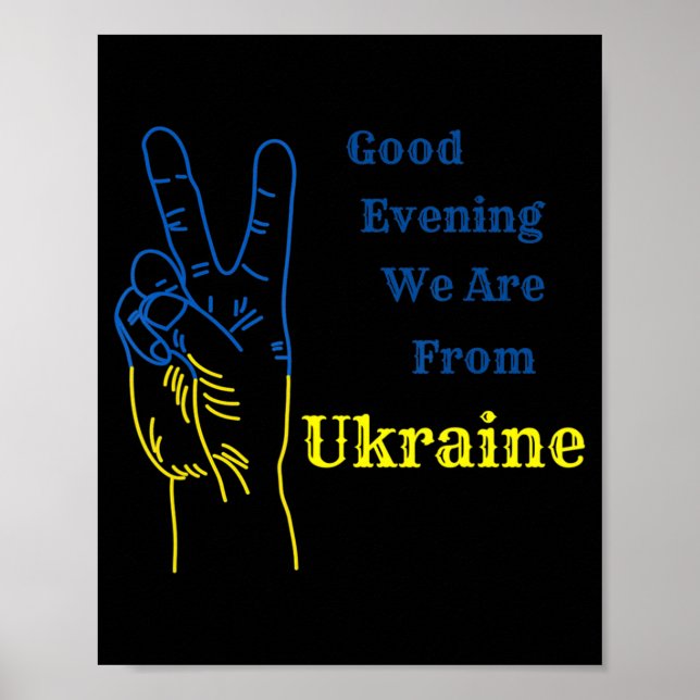 Affiche Bonsoir nous sommes d'Ukraine Nation Ukrainienne (Devant)