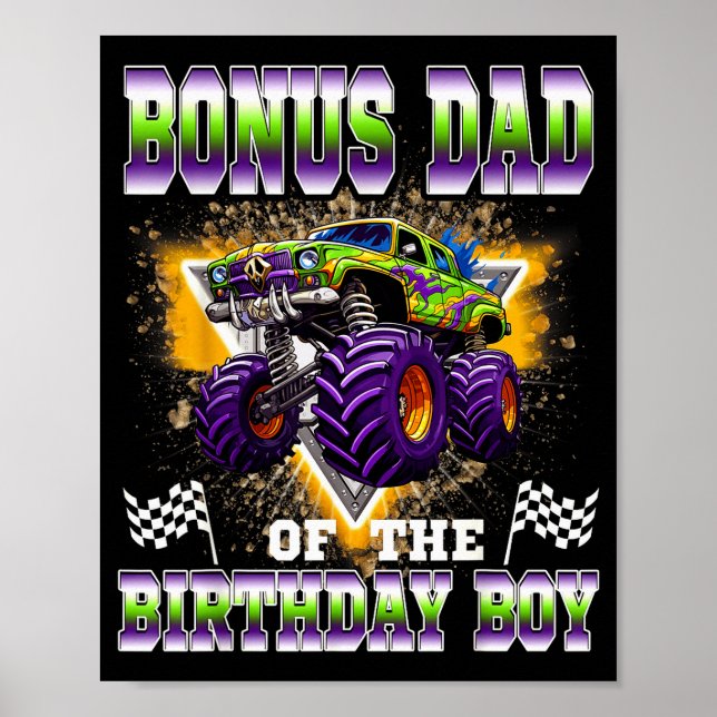 Affiche Bonus Dad Of The Birthday Boy Monster Truck Birthd (Devant)