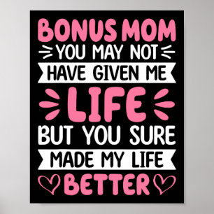 Affiche Bonus Maman Tu As Fait Ma Vie Meilleur Bonus Fille